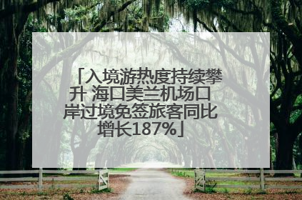 入境游热度持续攀升 海口美兰机场口岸过境免签旅客同比增长187%