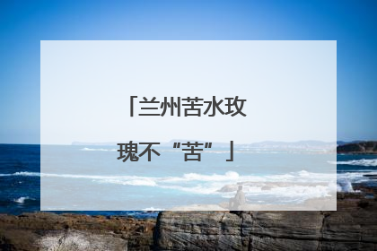 兰州苦水玫瑰不“苦”