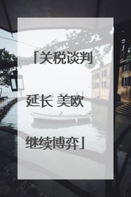 关税谈判延长 美欧继续博弈