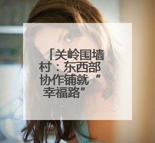 关岭围墙村：东西部协作铺就“幸福路” 描绘乡村振兴新图景