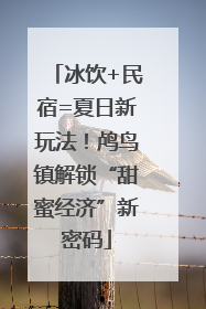 冰饮+民宿=夏日新玩法！鸬鸟镇解锁“甜蜜经济”新密码