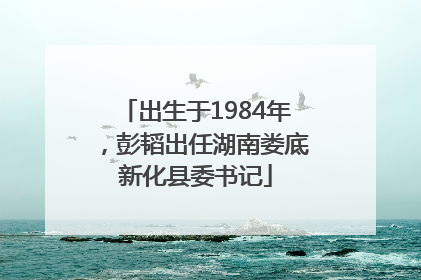 出生于1984年，彭韬出任湖南娄底新化县委书记