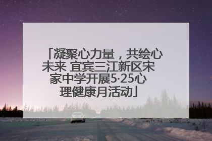 凝聚心力量，共绘心未来 宜宾三江新区宋家中学开展5·25心理健康月活动