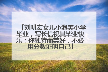 刘畊宏女儿小泡芙小学毕业，写长信祝其毕业快乐：你独特而美好，不必用分数证明自己