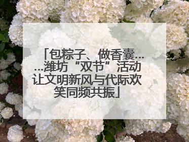 包粽子、做香囊……潍坊“双节”活动让文明新风与代际欢笑同频共振