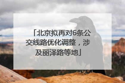 北京拟再对6条公交线路优化调整，涉及丽泽路等地