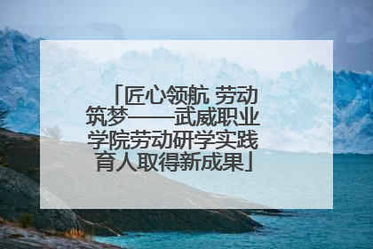 匠心领航 劳动筑梦——武威职业学院劳动研学实践育人取得新成果