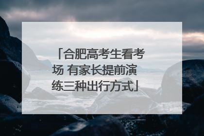 合肥高考生看考场 有家长提前演练三种出行方式