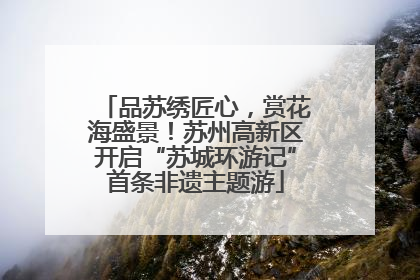 品苏绣匠心，赏花海盛景！苏州高新区开启“苏城环游记”首条非遗主题游