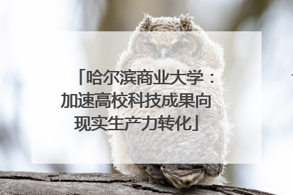 哈尔滨商业大学：加速高校科技成果向现实生产力转化