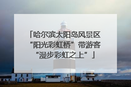 哈尔滨太阳岛风景区“阳光彩虹桥”带游客“漫步彩虹之上”