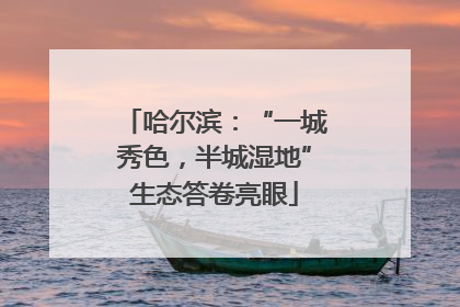 哈尔滨：“一城秀色，半城湿地”生态答卷亮眼
