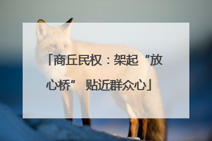 商丘民权：架起“放心桥” 贴近群众心