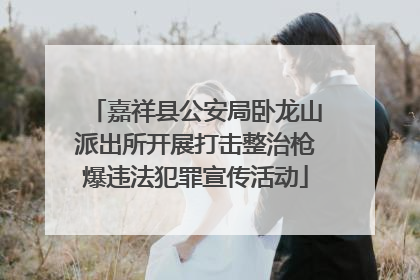 嘉祥县公安局卧龙山派出所开展打击整治枪爆违法犯罪宣传活动