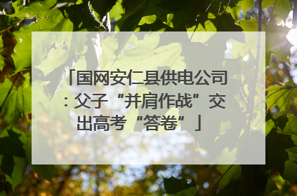 国网安仁县供电公司：父子“并肩作战”交出高考“答卷”