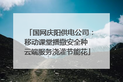 国网庆阳供电公司：移动课堂播撒安全种 云端服务浇灌节能花