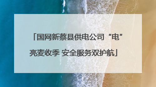 国网新蔡县供电公司“电”亮麦收季 安全服务双护航