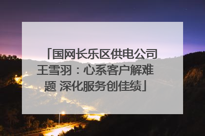 国网长乐区供电公司王雪羽：心系客户解难题 深化服务创佳绩