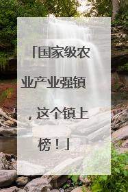 国家级农业产业强镇，这个镇上榜！