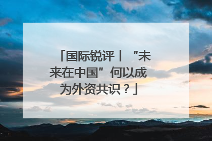 国际锐评丨“未来在中国”何以成为外资共识？