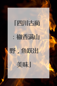 四川古蔺：椒香满山野，鱼跃出美味
