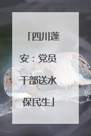 四川蓬安：党员干部送水保民生