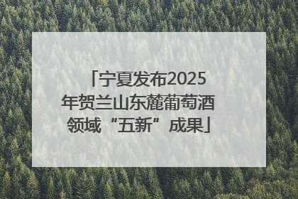 宁夏发布2025年贺兰山东麓葡萄酒领域“五新”成果