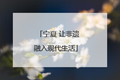宁夏 让非遗融入现代生活