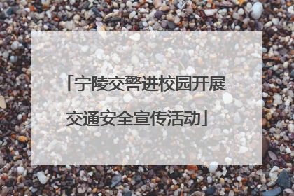 宁陵交警进校园开展交通安全宣传活动