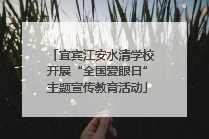 宜宾江安水清学校开展“全国爱眼日”主题宣传教育活动