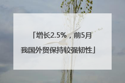 增长2.5%，前5月我国外贸保持较强韧性