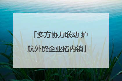 多方协力联动 护航外贸企业拓内销