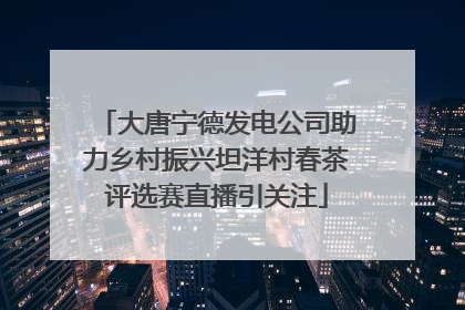 大唐宁德发电公司助力乡村振兴坦洋村春茶评选赛直播引关注