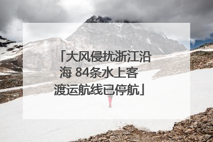 大风侵扰浙江沿海 84条水上客渡运航线已停航