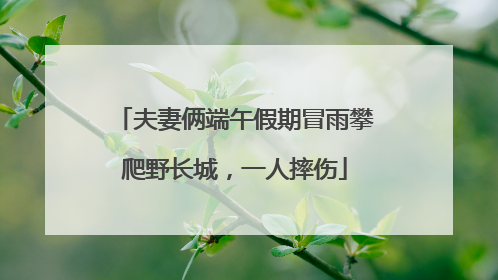 夫妻俩端午假期冒雨攀爬野长城，一人摔伤
