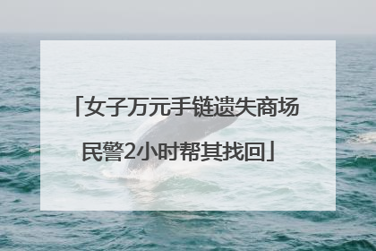 女子万元手链遗失商场 民警2小时帮其找回