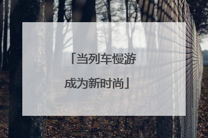 当列车慢游成为新时尚