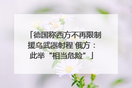 德国称西方不再限制援乌武器射程 俄方：此举“相当危险”