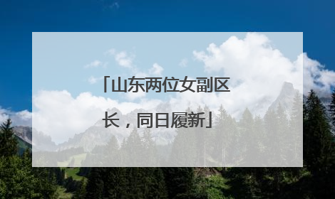 山东两位女副区长，同日履新
