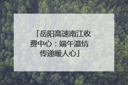 岳阳高速南江收费中心：端午温情传递暖人心