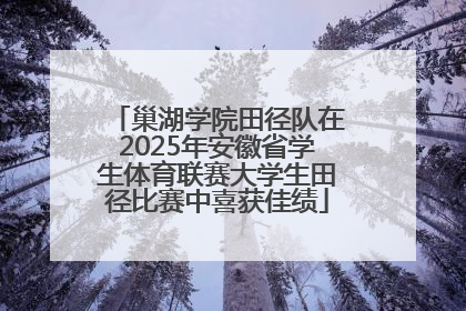 巢湖学院田径队在2025年安徽省学生体育联赛大学生田径比赛中喜获佳绩