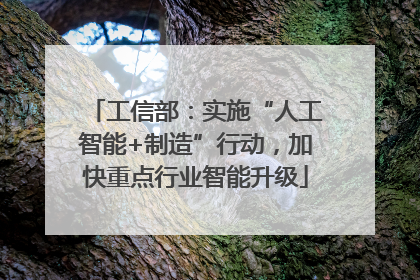 工信部：实施“人工智能+制造”行动，加快重点行业智能升级