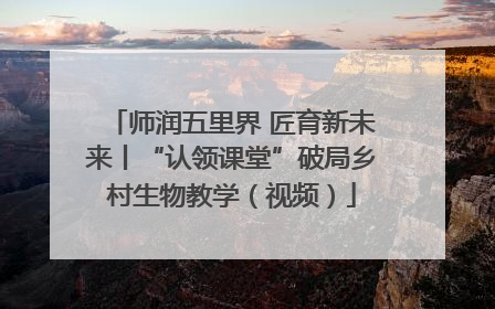 师润五里界 匠育新未来丨“认领课堂”破局乡村生物教学（视频）