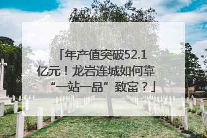 年产值突破52.1亿元！龙岩连城如何靠“一站一品”致富？