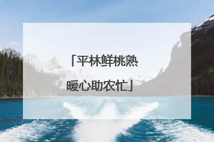 平林鲜桃熟 暖心助农忙