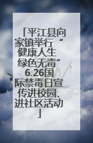 平江县向家镇举行“健康人生 绿色无毒”6.26国际禁毒日宣传进校园、进社区活动