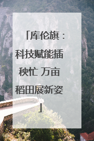 库伦旗：科技赋能插秧忙 万亩稻田展新姿