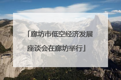 廊坊市低空经济发展座谈会在廊坊举行