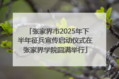 张家界市2025年下半年征兵宣传启动仪式在张家界学院圆满举行