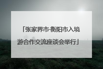 张家界市·衡阳市入境游合作交流座谈会举行